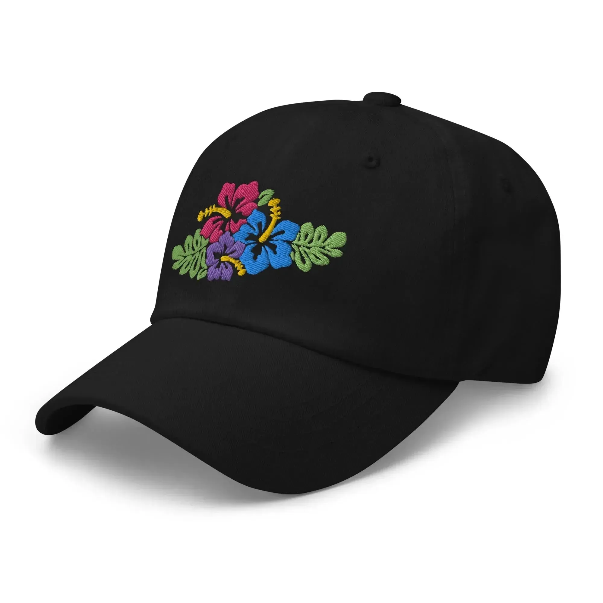 Hawaiian Tropical Leaves Embroidered Dad Hat