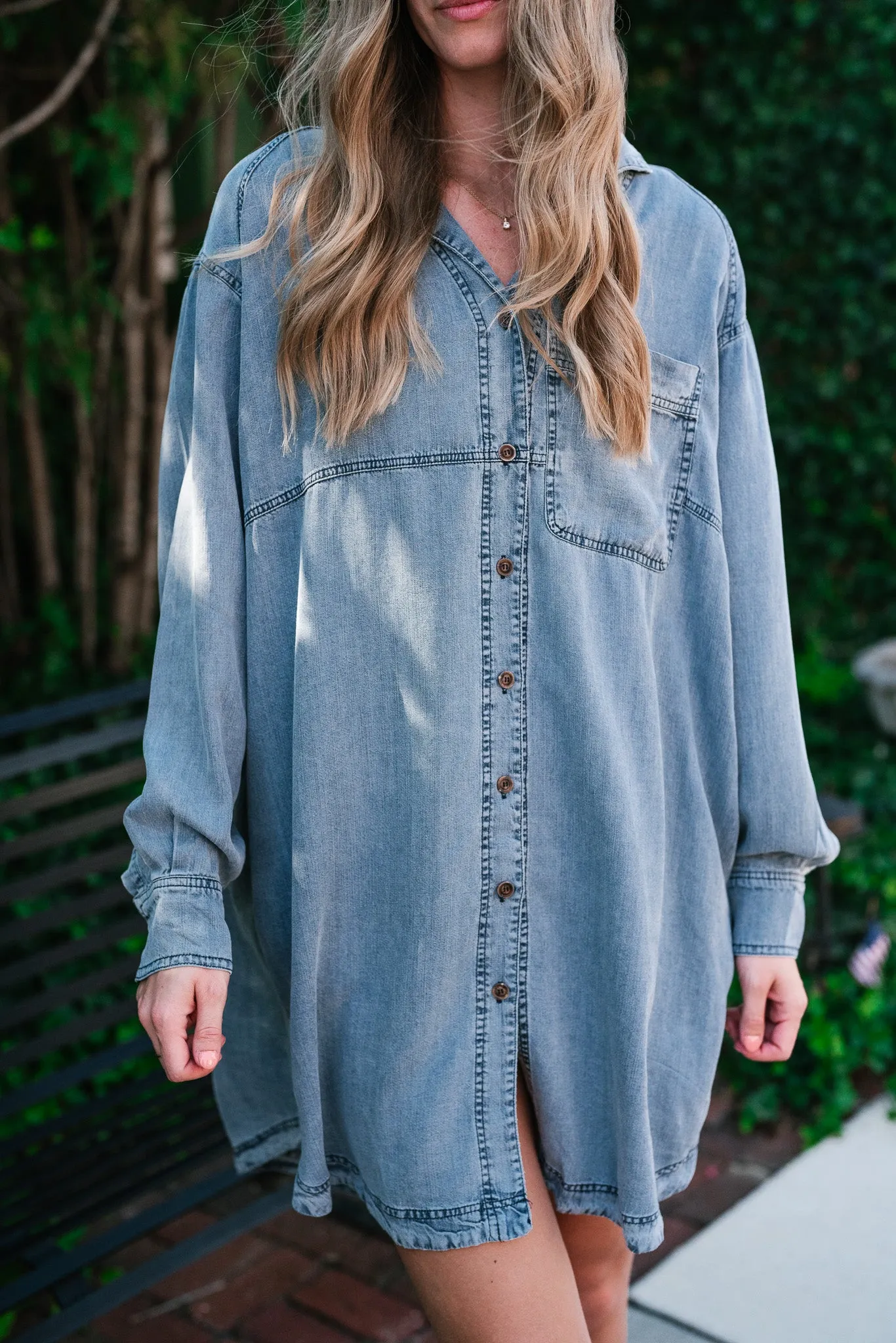 Willow Button Down Denim Dress